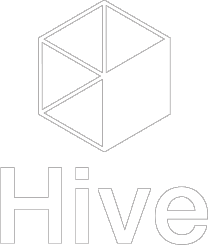 hive logo white